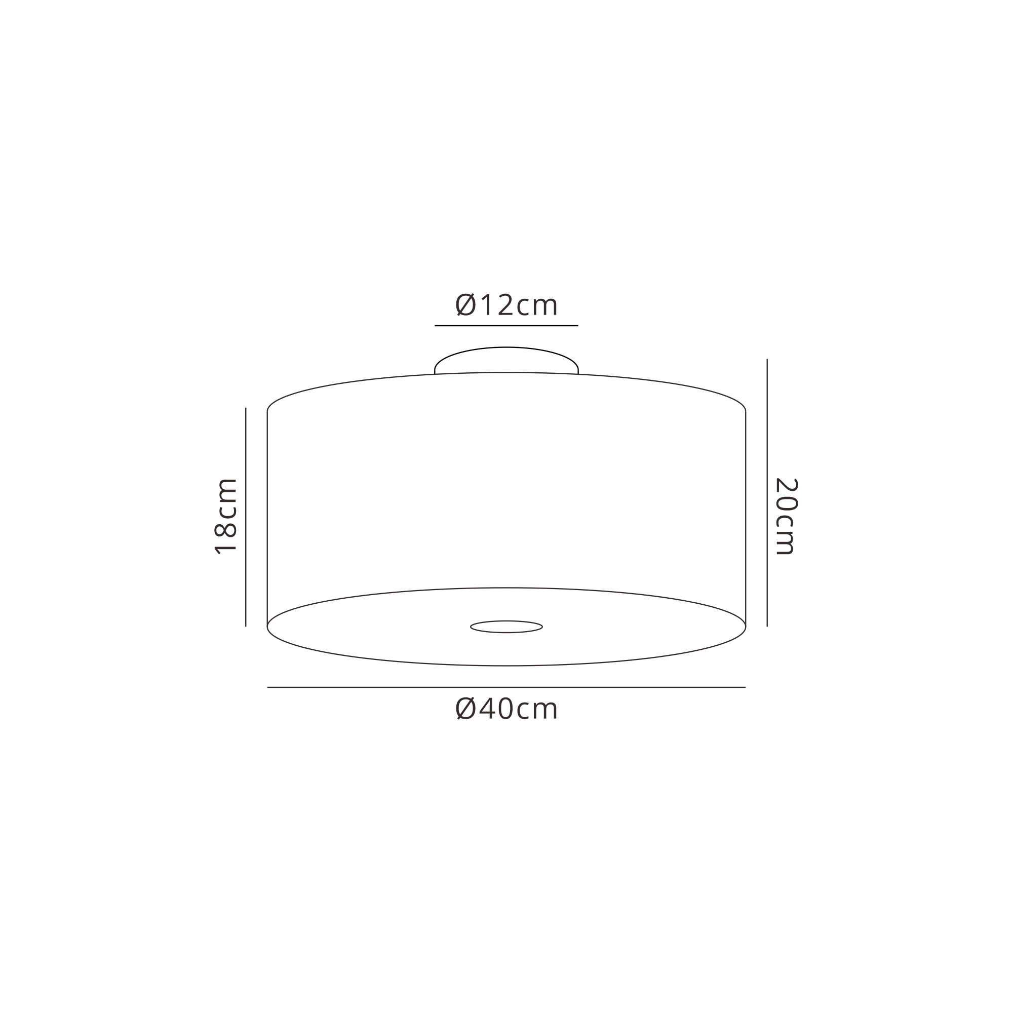 DK1074  Baymont 40cm Flush 3 Light Grey, Frosted Black Detail Diffuser